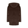 thumbnail image 5 of hotojiny Women's Winter Coats Long Sleeve Button up Fuzzy Sherpa Hooded Jackets Outerwear Plush Fleece Loungewear, 5 of 7