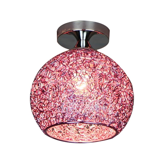 MOQIN Semi Flush Mount Ceiling Light with Rainbow Glass Shade - Hallway Lighting Fixtures Modern Close to Ceiling Light Fixtures for Kitchen Living Room Bathroom Entryway -Without Bulb