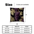 thumbnail image 5 of Grape Velvet Throw Pillow Covers Set of 2 - 16x16, 18x18, 20x20 Inches - Unique Patterns - Bed Pillow Inserts Included for Various Occasions, 5 of 6