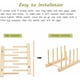 thumbnail image 4 of Soporte de madera de bambú que ahorra espacio, fácil de limpiar y almacenamiento multiusos para la cocina del hogar (2 piezas), 4 of 5