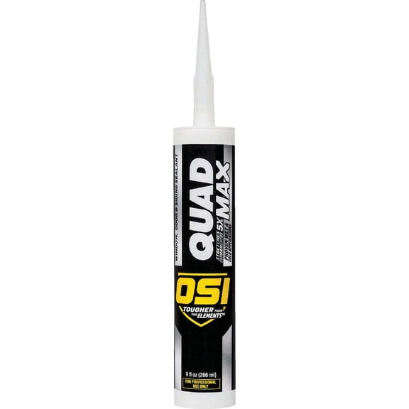 OSI Quad Max Window & Siding Sealant - Durable, Outdoor Use - 9.5 Oz, Beige 1869413