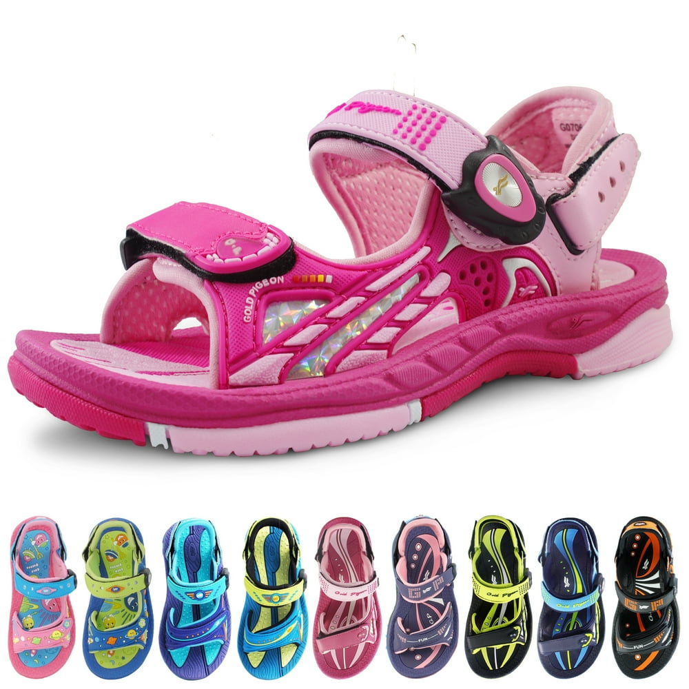 Gold Pigeon Shoes GP Kids Signature SNAP LOCK Sandals 0706 Fuchsia, EU30 (Size Little Kid 13