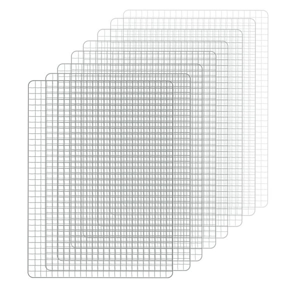 Lieonvis 8 Pcs Grill Mesh Mat Set,Reusable Non-Stick Grill Mat for Vegetables Fish Grilling Mat Sheets for Outdoor Smoker Charcoal Gas Electric Grill BBQ Tools 15.75 x 11.81 inch