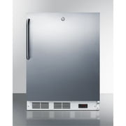 ADA compliant commercial built-in medical all-freezer capable of -25 C operation, with wrapped stainless steel door, towel bar handle, and lock