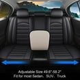 thumbnail image 4 of WRWolf Universal SUV Sedan Truck Crew Cab Car 5-Seat Covers Front & Rear Full Set PU Leather Breathable Waterproof Seat Cushion Protector, 4 of 8