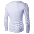 thumbnail image 3 of JTieacloth Men's Pullover Sweaters Male Solid Color V Neck Cardigan Sweater Male Casual Slim Fit Long Sleeved Knitted Sweater(White), 3 of 3