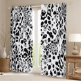 thumbnail image 2 of Erosebridal Teens Abstract Leopard Print Black Out Curtains,Vintage Cheetah Print Curtains Pack of 2 (42x63 Each) For Adults, 2 of 6