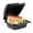 Black / 18 oz, variant on Thermo Tek 28 oz Black Mineral-Filled Plastic Clamshell Container - 3 Compartments - 8" x 8" x 3" - 100 count box