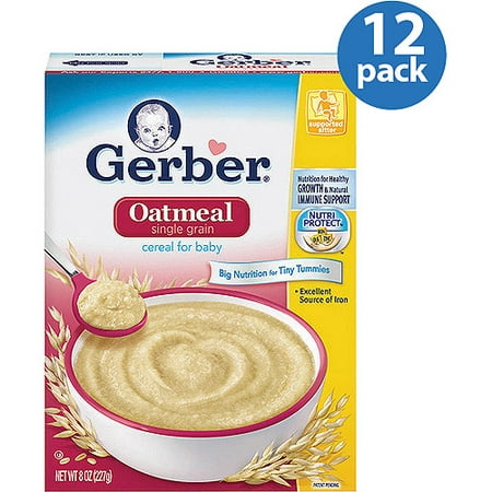 gerber grain oatmeal cereal single oz baby pack