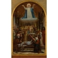 thumbnail image 2 of Félix-Joseph Barrias 11x14 Gold Ornate Wood Frame and Double Matted Museum Art Print Titled - The Unfortunate and the Poor Implore Saint Genevieve Intercessor (1873), 2 of 4