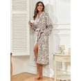 thumbnail image 3 of Luxury Leopard Print Bathrobe for Women - Elegant silhouette, breathable fabric for all-day comfort, 3 of 4
