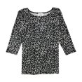 thumbnail image 1 of A-Line Blouse Trapèze pour Femmes, Noir, Petite, PS, 1 of 1