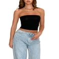 thumbnail image 1 of Women Tube Top  Strapless Backless Solid Slim Fit Summer Ladies Vest for Club Party, 1 of 7