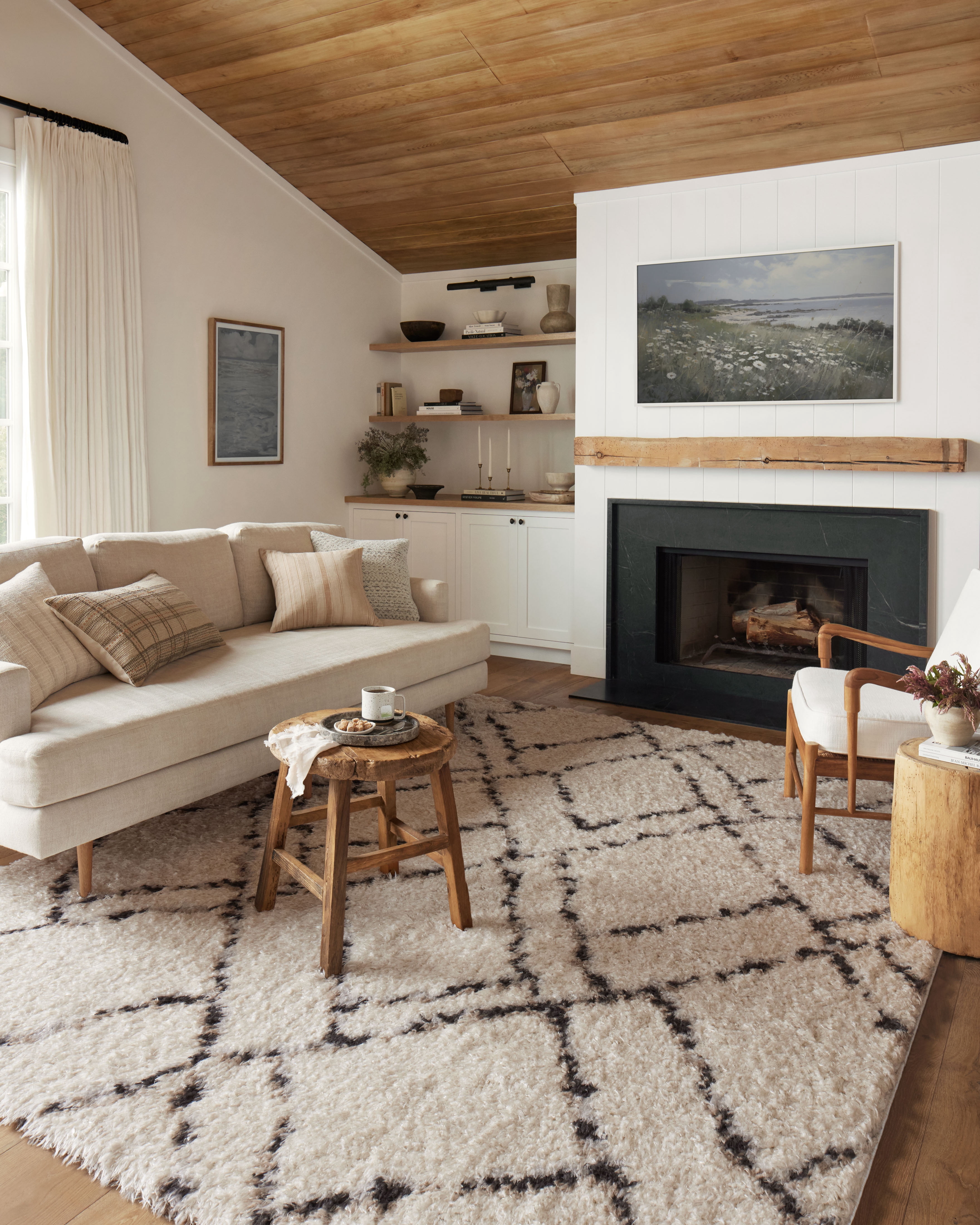 Angela Rose x Loloi Amira Ivory / Bark 2'-7" x 12'-0" Runner Rug