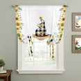 thumbnail image 2 of Sunflower Gnomes Tie Up Curtains 45 Inches Long, Kitchen Window Curtains Over Sink, Yellow Summer Botanical Farmhouse Small Window Curtains Shade Balloon Curtains Valances for Bedroom/Cafe 34"x45", 2 of 8