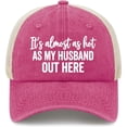 thumbnail image 2 of Wuqi It's Almost As Hot As My Husband Hats for Womens Fashion Washed Distressed Baseball Cap, 2 of 6