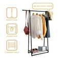 thumbnail image 4 of Topbuy Black Garment Rack A-Frame Folding Clothes Hanger W/ Extendable Hanging Rod And Shoe Shelf, 4 of 10