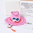 thumbnail image 3 of Sombrero de paja del rey Luffy de One Piece, igual que el de Junior Rojo Baace, accesorios de cosplay de animación de vaquero, sombrero de vaquero., 3 of 6