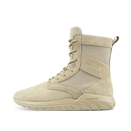 Soulsfeng Lightweight Hiking Desert Boots Breathable Mens Outdoor Military Side Zipper Tactical Boots