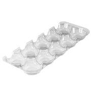 Pro Stack 10-Section Clear Plastic Tray for Apples and Oranges - 19 1/2" x 8" x 1 3/4"