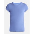 thumbnail image 5 of No Boundaries Crew Neck Tee with Short Sleeves, 1 or 3-Pack, Women’s, 5 of 5