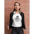 thumbnail image 2 of I Am Warrior Basketball Queen Women White T-Shirt, Female Medium, 2 of 4