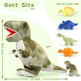 thumbnail image 6 of MaoGoLan 19.6" Giant Stuffed Dinosaur Soft Plush Animal Toys T-Rex Dinosaur with 5 Cute Babies, 6 of 8