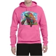 thumbnail image 2 of Wild Bobby Rainbow Painted Manatee Dean Russo Design Animal Lover Unisex Hoodie Sweatshirt, Neon Pink, Large, 2 of 6
