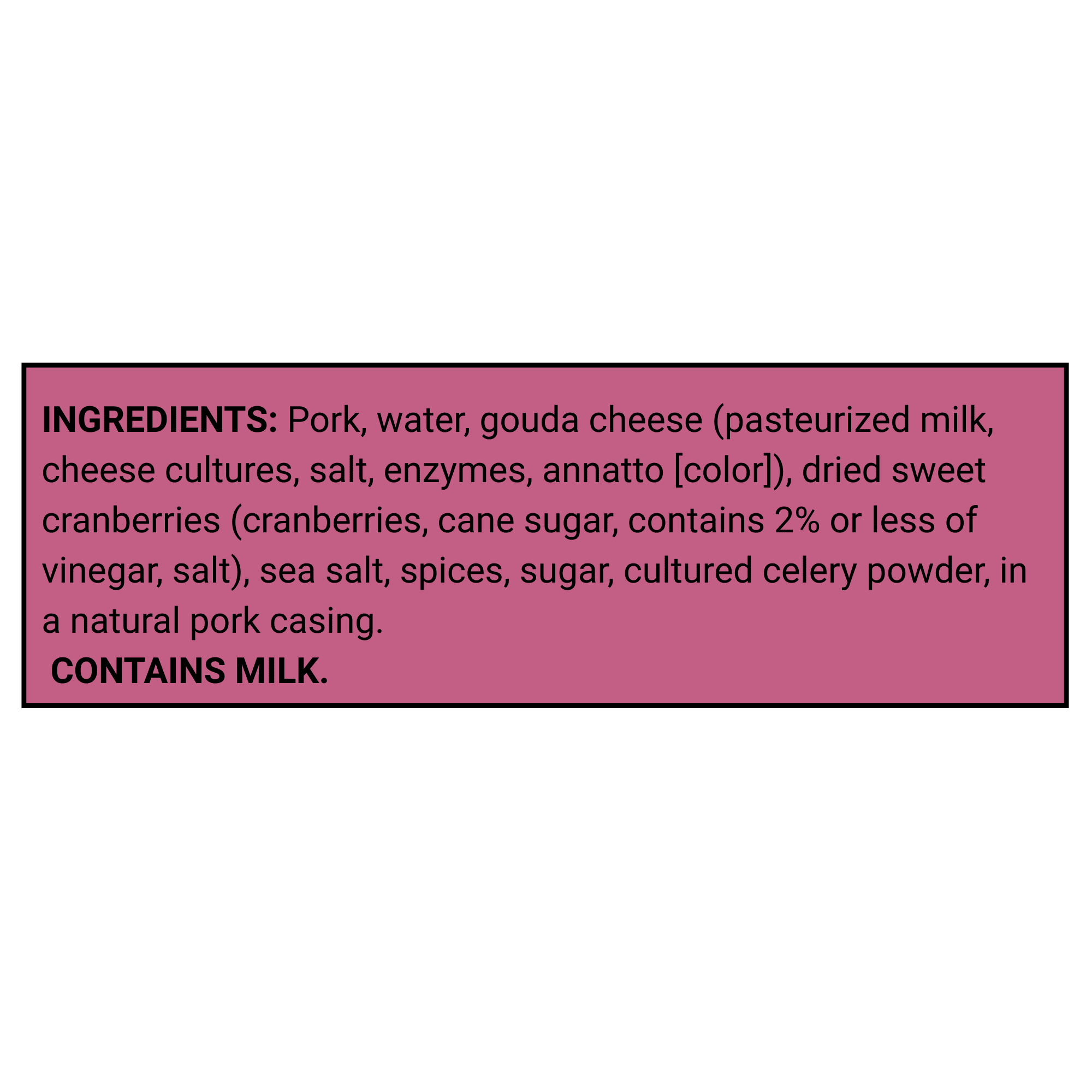 Marketside Cranberry Gouda Smoked Sausage, Refrigerated, 12 Ounces