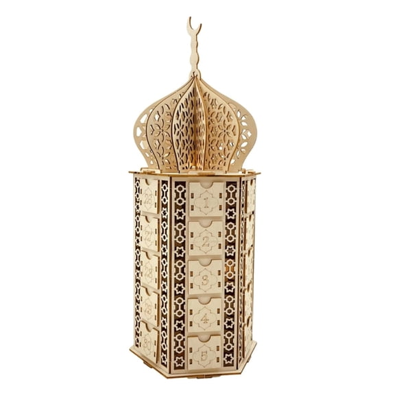ZPAQI Ramadans Advent Calendar Countdown to Eid LED Holiday Decor Battery Operated