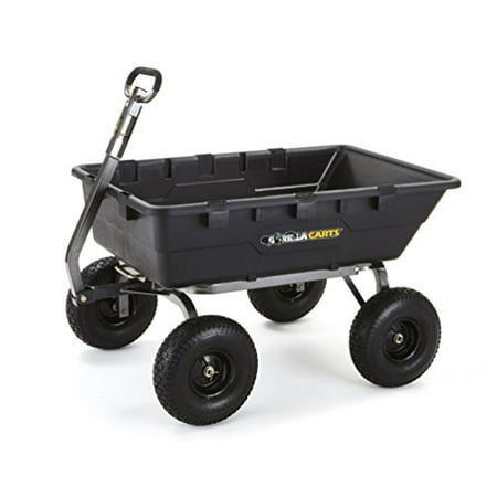 Gorilla Carts Poly Tow Behind Garden Cart Walmart Com
