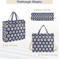 thumbnail image 6 of FORMRS Womens Corduroy Tote Bag Crossbody Shoulder Purse Handbag with Detachable Strap, Elegant Daisy Pattern, 6 of 7