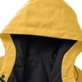thumbnail image 4 of RYDCOT Men's Hooded Waterproof Jacket Lightweight Rain Jacket Outdoor Casual Sportswear Yellow XL(XL), 4 of 9