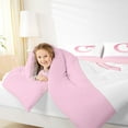thumbnail image 4 of jejeloiu Pink Bows Full Size Comforter Sets,Letter C Print Bedding Sets For Bowtie Girls Reversible 3pcs, 4 of 8