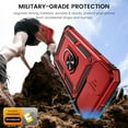 thumbnail image 5 of for iPhone 15 Plus Case with Screen Protector - Slide Camera Cover Protective Phone Case with Ring Stand, Heavy Duty Shockproof Rugged Bumper for iPhone 15 Plus Accessories Red, 5 of 15