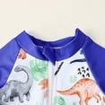 thumbnail image 5 of Lopecy-Sta Toddler Long Sleeve Swimsuit One Piece Swimsuit Shark Long Sleeve Zip Up Bathing Suit with Sun Cap Infant Rash Guard Swimwear, 5 of 9