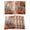 Red Orange, variant on Grey Placemats Set of 4, Cotton Linen Fabric Place Mats, Modern Oil Painting Art Forest Washable Decorative Table Mats Protector for Home Kitchen Dining Wedding Party Coffee Tables