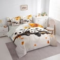 thumbnail image 3 of Castle Fairy Preppy Cartoon Panda Bedding Comforter Set,Autumn Leaves Full Bedding Set, 3 of 8