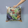 thumbnail image 2 of Carolines Treasures 1007PW1414 Eggplant & New Orleans Beers Decorative Indoor & Outdoor Fabric Pillow, 2 of 4