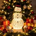 thumbnail image 5 of Lighted Christmas Snowman Lantern, Snowman Water Globe with Swirling Glitter, Battery Powered Snowman Lantern for Christmas Party Home Table Decorations Gifts, 5 of 8
