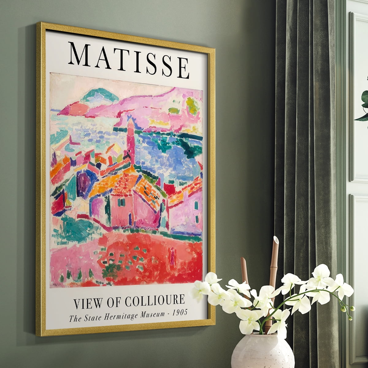 Matisse CLXXVII Framed Print in Gold Solid Wood 8 x 10 Framed Print