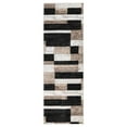 thumbnail image 2 of BNM Modern Color Block Indoor Runner Rug, 2' 7" x 12', Ivory-Beige, 2 of 6
