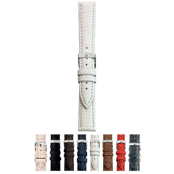 Morellato Bolle (Ec) Watch Strap - White - 16mm - Chrome-plated Stainless Steel Buckle - MORELLATO 1930 Collection