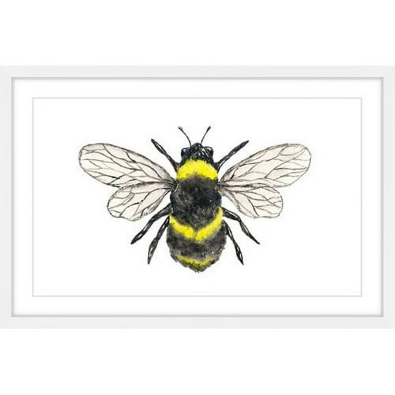 Marmont Hill "Bumble Bee" by Thimble Sparrow Framed Painting Print