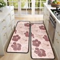 thumbnail image 4 of Kitchen Rugs Sets Of 2,Pioneer Flower Floral Print Pattern Anti Fatigue Kitchen Mat Rugs Non Slip Washable,Decorative Kitchen Floor Mats for Kitchen,Sink,Laundry,17"x47"+17"x47", 4 of 5