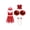 A Red, variant on Girls Cheer Leader Outfit Sets Cheerleading Uniform Crop Top with Pleated Skirt A Black&White 6