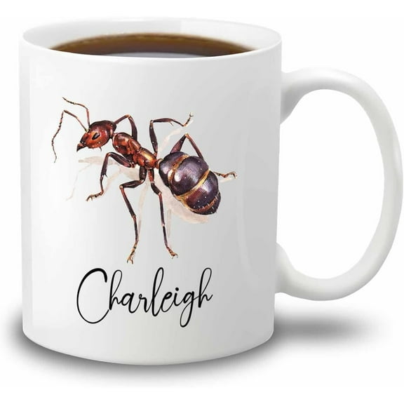 Personalized Floral Pig White Mug 11 oz 15 oz, Pig Coffee Mug Custom Choose Name, Customized Animals Travel Coffee Cup for birthday, Cute Pig Ceramic Teacup Gifts for Girls Animal Lovers Friends Wife
