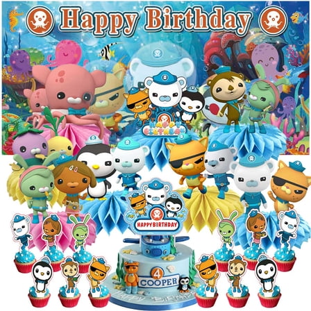 Octonauts Party Decorations Decor Supplies Honeycomb Centerpieces Table Toppers Cake Toppers for Birthday Photo Props