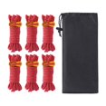 thumbnail image 2 of Cuerdas para campaña de 6 piezas - Cuerda de guía de campaña de cable reflectante de 4 mm con ajustador de aluminio, para rojo Macarena Cuerda de tienda Guyline, 2 of 8