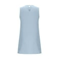 thumbnail image 5 of Meichang Robes d'Été pour Femmes 2025 Robes Fluides Évasées Sans Manches Col Rond Ourlet à Volants Robes Mini Unies Coupe Ample Robe Décontractée, 5 of 5